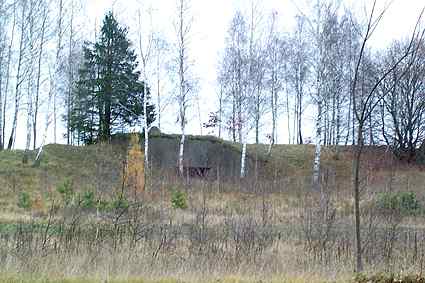 [Widok schronu z drogi]