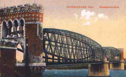 [Brama mostu kolejowego na prawym brzegu Nogatu]