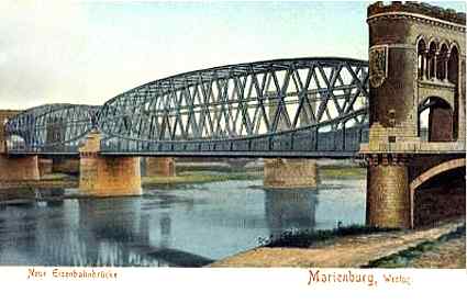 [Brama mostu kolejowego na lewym brzegu Nogatu]