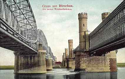 [Widok mostu przed 1914 rokiem]