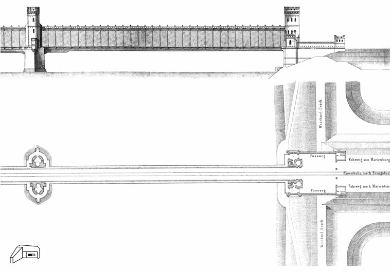 [Widok starego mostu kolejowego]