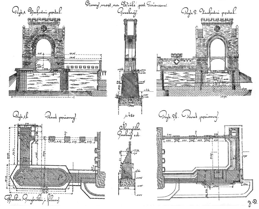 [Widok starego mostu kolejowego]